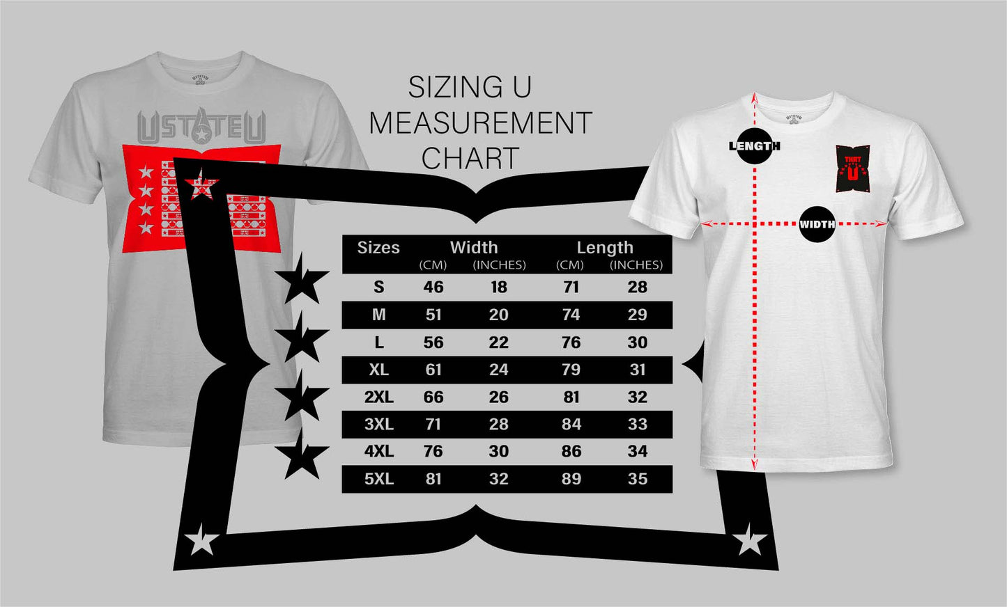  NEW U SIZING CHART