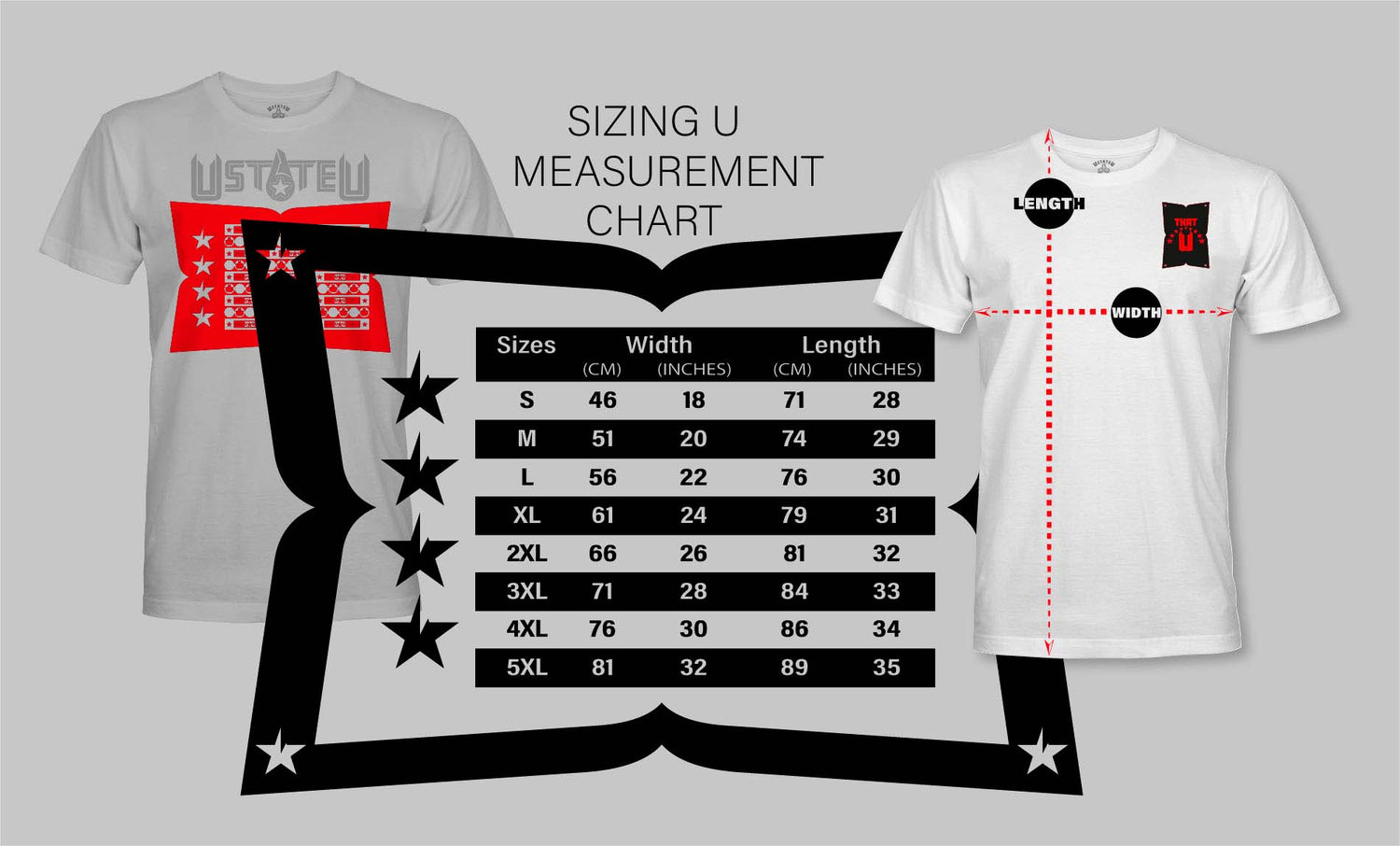 NEW U SIZING  CHART